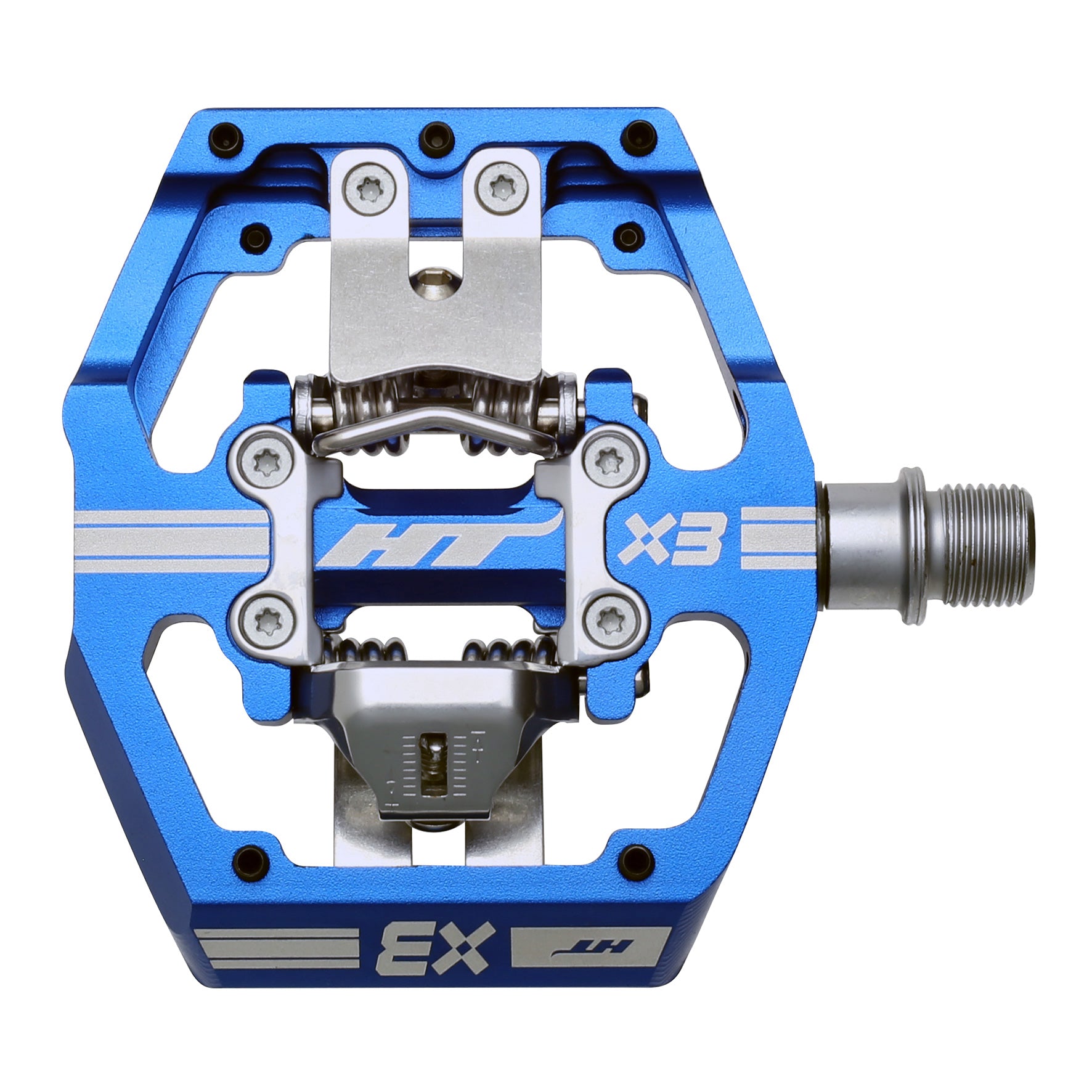 HT Components X3 Clipless Platform MTB Pedals - Royal Blue